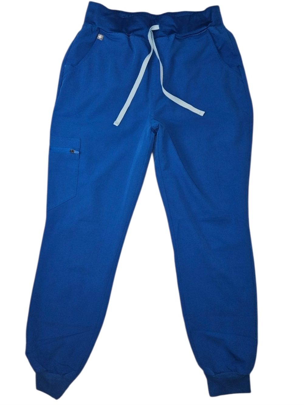 FIGS Scrub Joggers Royal Blue Pants Drawstring Cargo Pocket Women's Size Medium